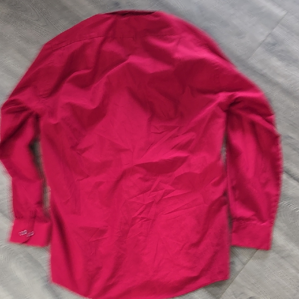 Men's Red Button-Up Shirt - Picture 5 of 5